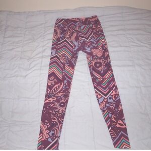 Lulu Roe One Size Patterned Leggings Colorful Print Casual Athleisure Pants